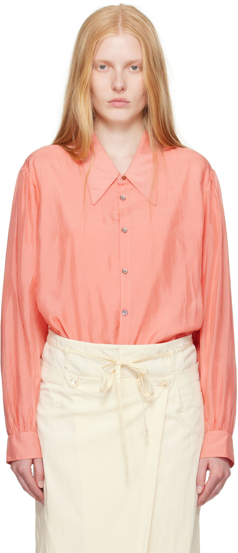 Paita LEMAIRE Lemaire Pointed Collar Shirt Vaaleanpunainen | SH1151 LF1373