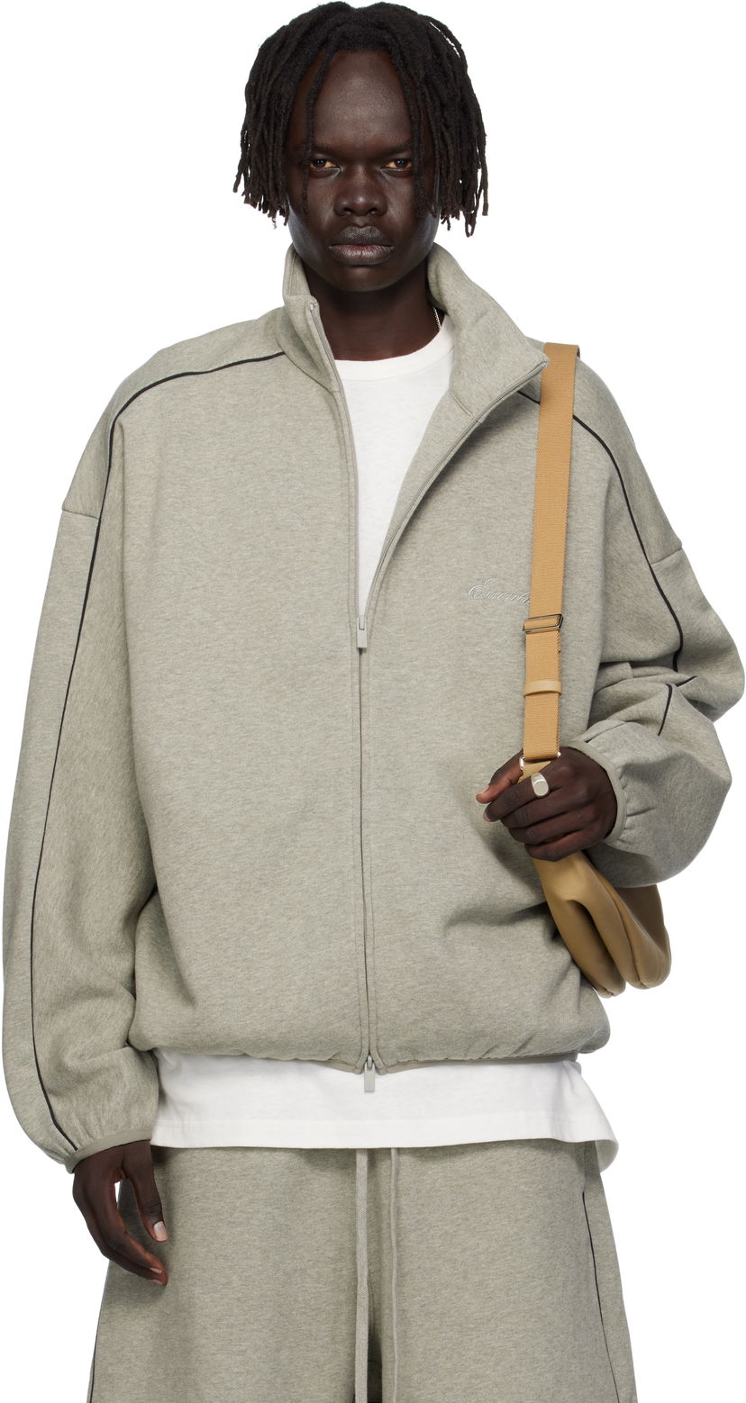 Takki Fear of God Fear of God ESSENTIALS Modern Fit Fleece Track Jacket Harmaa | 202SP256895F