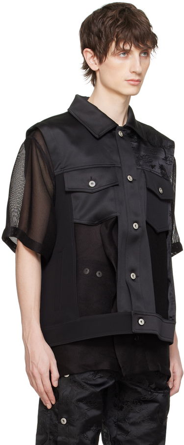Liivi Feng Chen Wang Feng Chen Wang Layered Mesh Vest Musta | FUS17JK10, 1