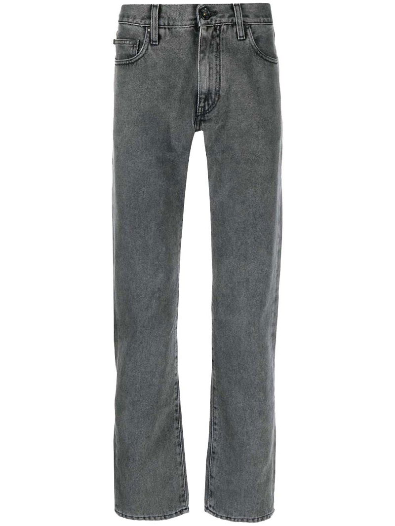 Jeans Off-White Diag Logo Jeans Harmaa | OMYA102C99DEN0021210