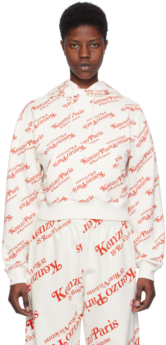 Huppari KENZO Off-White Paris Verdy Edition Hoodie Valkoinen | FE52SW1234MI