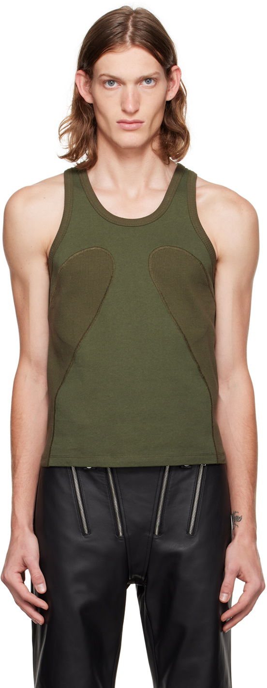 Tankkitoppi Dion Lee Ribbed Tank Top Vihreä | C3064P22