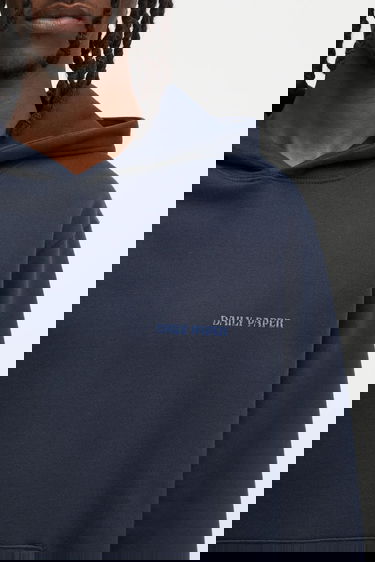 Huppari DAILY PAPER Daily Paper Candle Label Graphic Print Hoodie Tummansininen | 2521106, 3