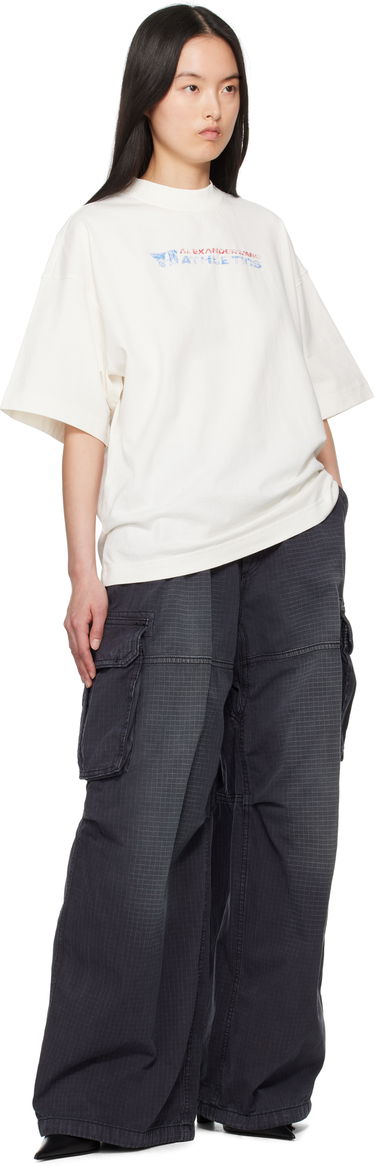 T-paita Alexander Wang Alexander Wang Logo-Print T-Shirt Valkoinen | UCC2251835, 3