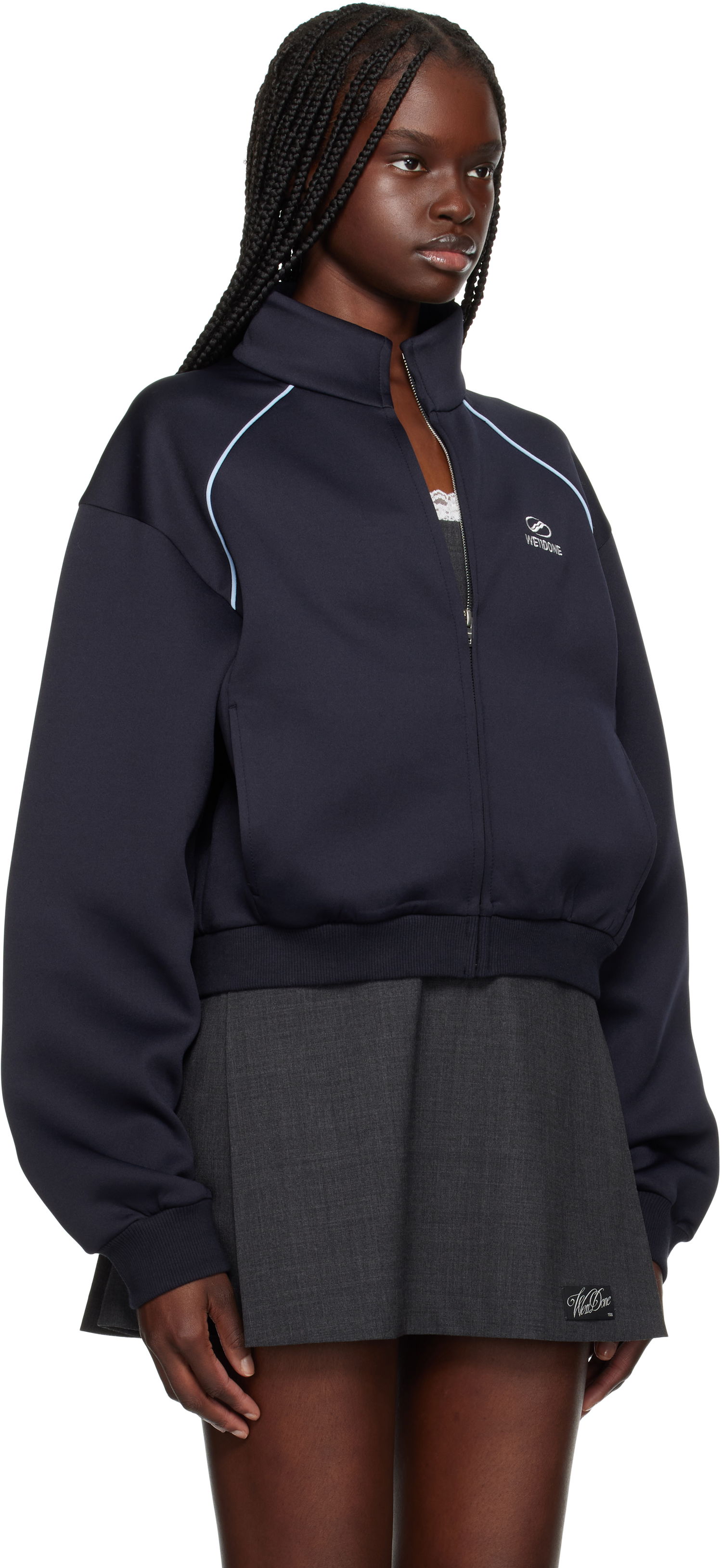 Bomber-takki We11done We11done Sporty Selldone Track Jacket Tummansininen | WD-TJ1-25-832-W-NV, 1