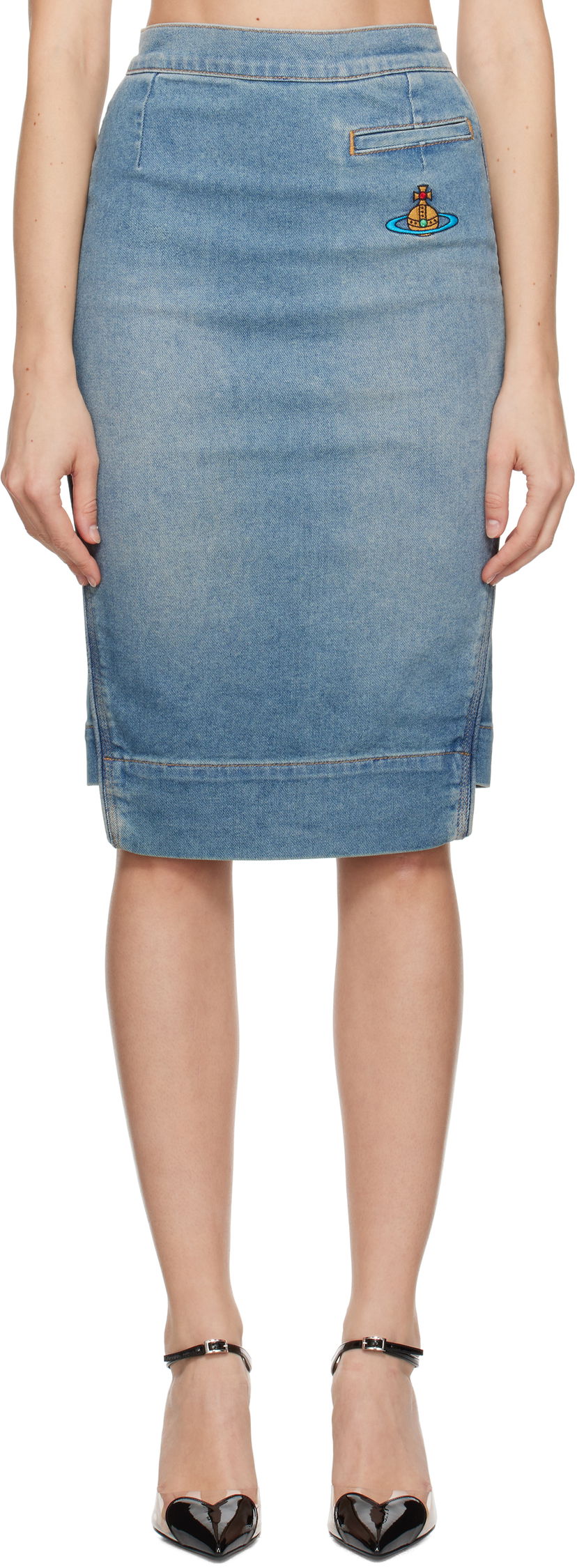 Hame Vivienne Westwood Denim Midi Skirt Sininen | 19030019-W010G-