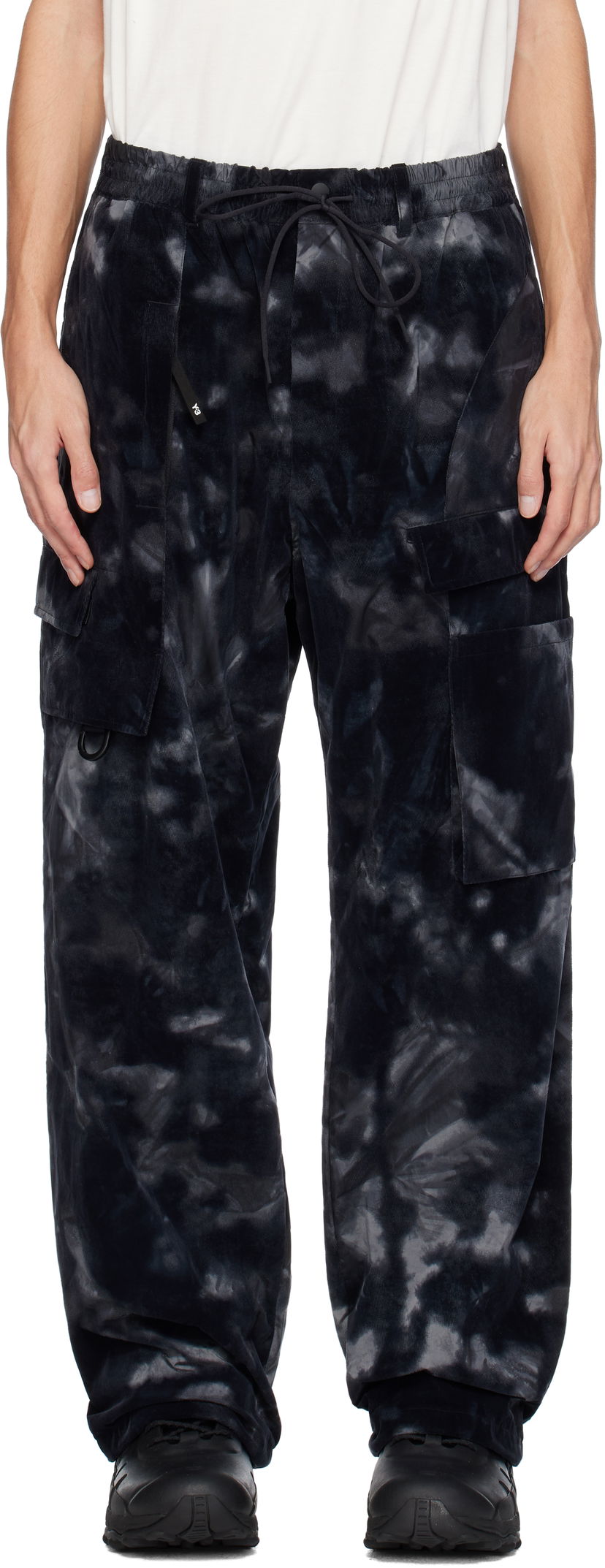 Cargo housut Y-3 Cargo Pants Allover Print Musta | JE9285