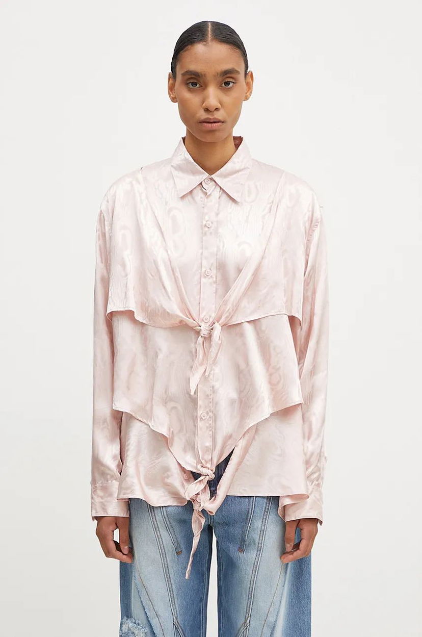 Paita Martine Rose Knotted Relaxed Shirt Vaaleanpunainen | 436WS08106