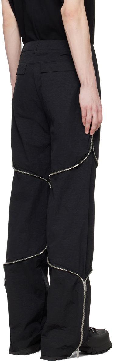 Cargo housut HELIOT EMIL Phyllotaxis Zip Detail Trousers Musta | PRESS24_M_10_156_BLK01, 2
