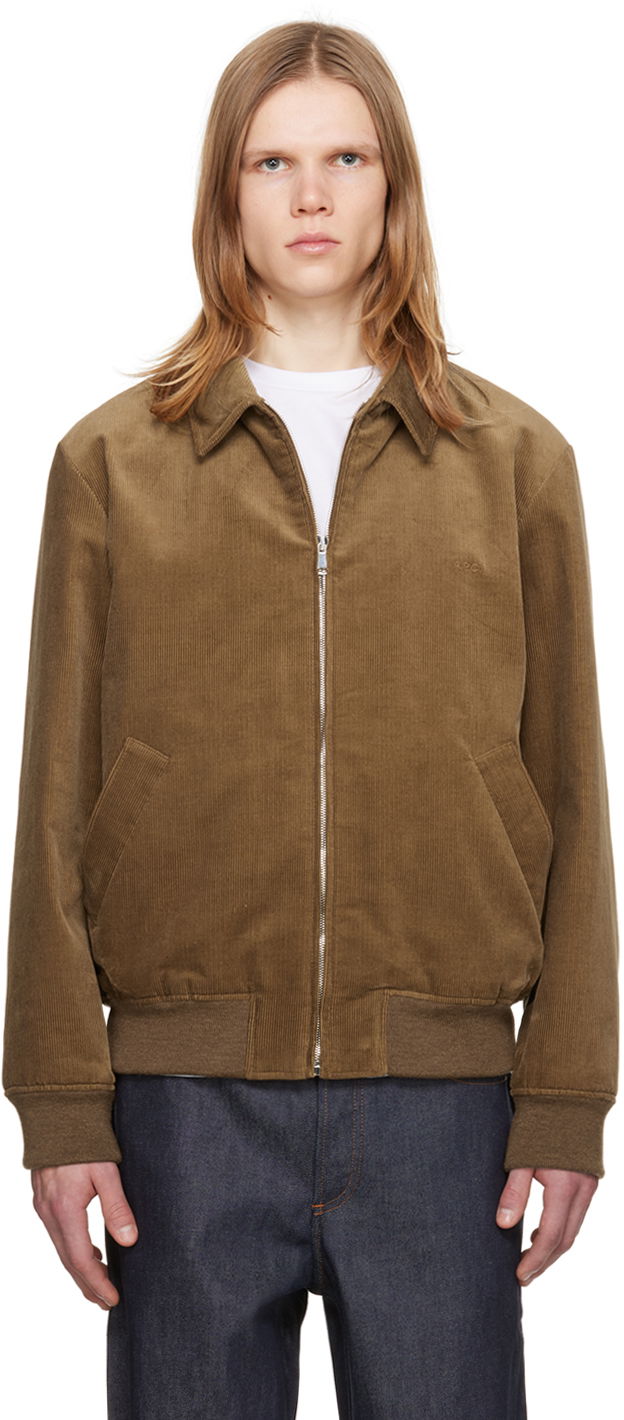 Takki A.P.C. Gilles Bomber Jacket Ruskea | COESY-H02706, 0