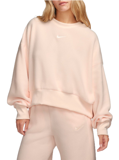Huppari Nike NSW PLSH MOD CROP CREW Vaaleanpunainen | dq6844-838