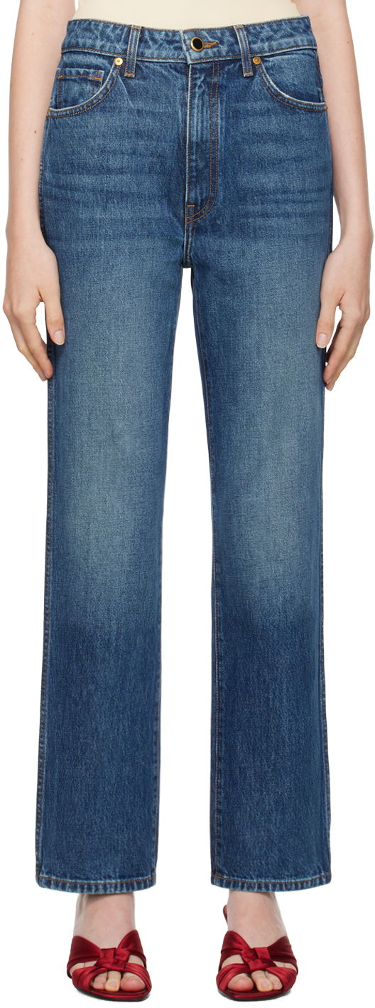 Jeans Khaite Blue Abigail Jeans Tummansininen | 1071908099