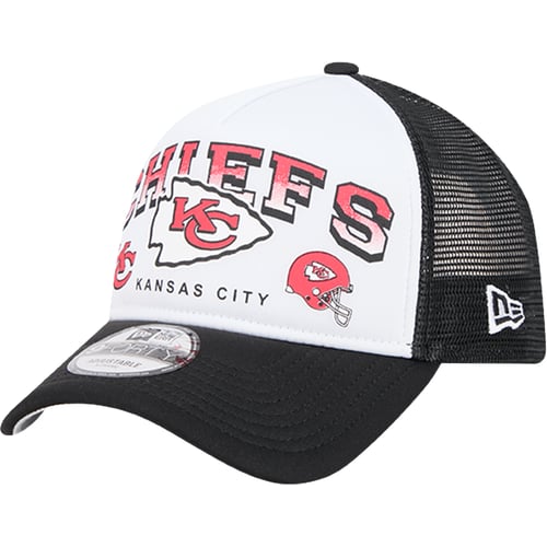Korkki New Era NFL Kansas City Chiefs Retro Wordmark 9FORTY A-Frame Trucker Cap Valkoinen | 60573562