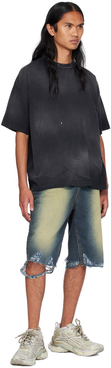 T-paita We11done Distressed T-Shirt Musta | WD-TT2-24-742-U-BK, 3