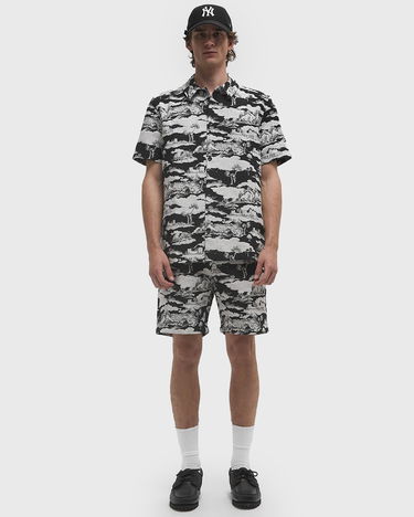 Paita Les Deux Hector Ruins Jacquard Short Sleeve Shirt Musta | LDM401104-100201, 2