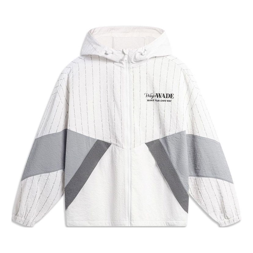 Tuulitakki Li-Ning Wade Graphic Windbreaker Valkoinen | AFDU399-5