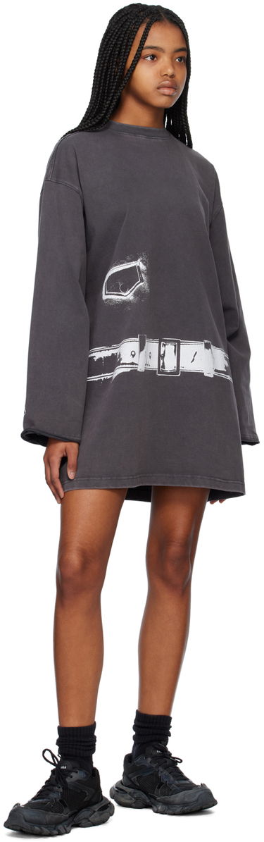 T-paita We11done We11done Trompe L'Oeil T-Shirt Minidress Harmaa | WD-TO1-23-894-W-CH, 3