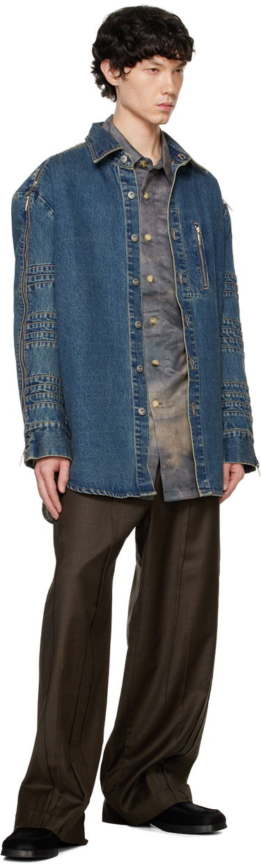 Paita Feng Chen Wang Feng Chen Wang Zip Denim Jacket Sininen | FUF18SR03, 3