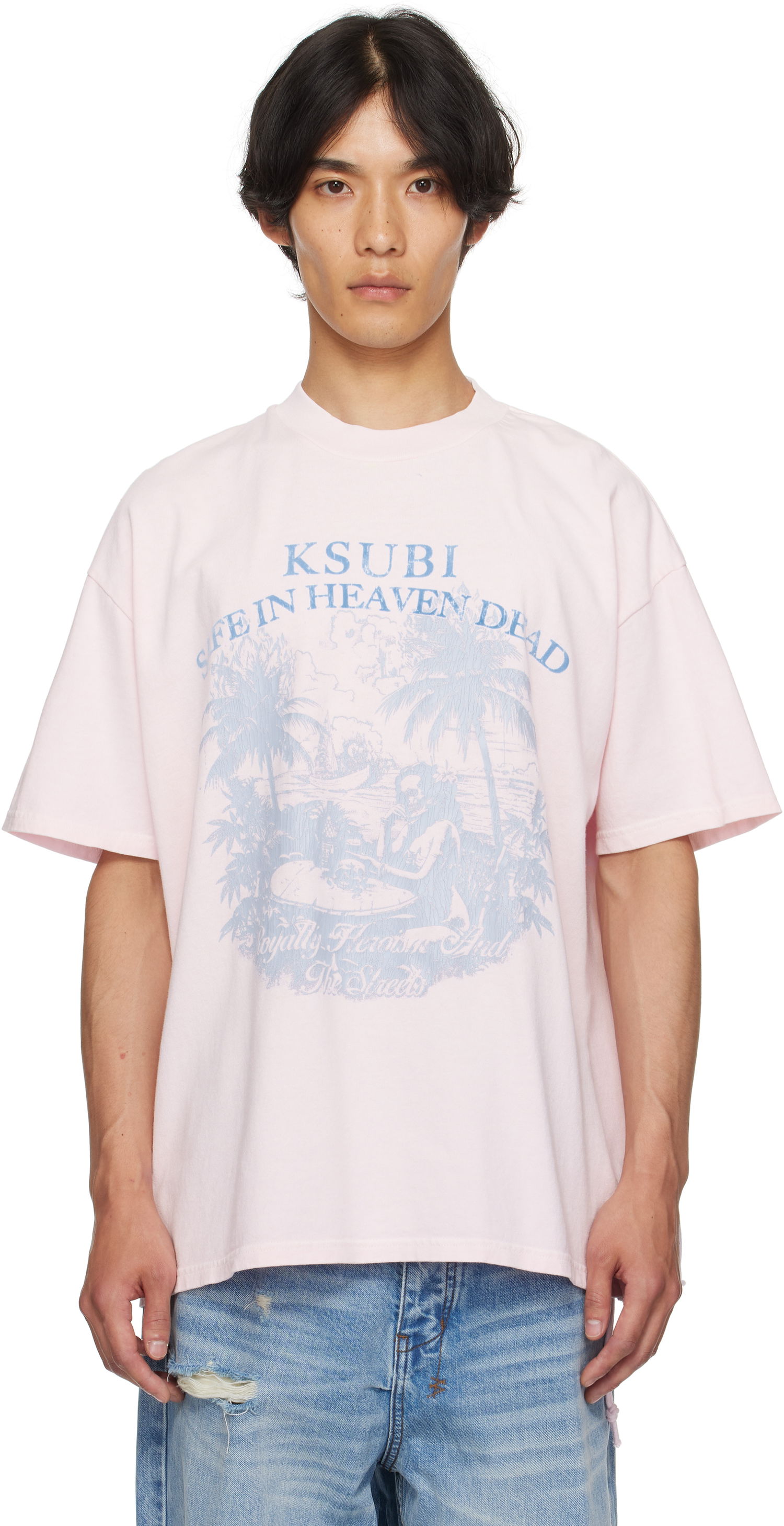T-paita Ksubi Paradiso Ekcess Graphic T-Shirt Vaaleanpunainen | MPF25TE004, 0