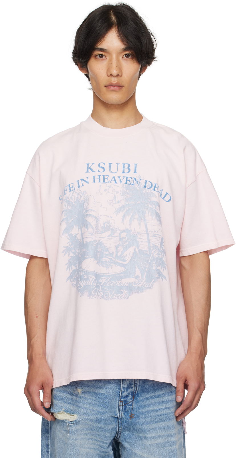 T-paita Ksubi Paradiso Ekcess Graphic T-Shirt Vaaleanpunainen | MPF25TE004