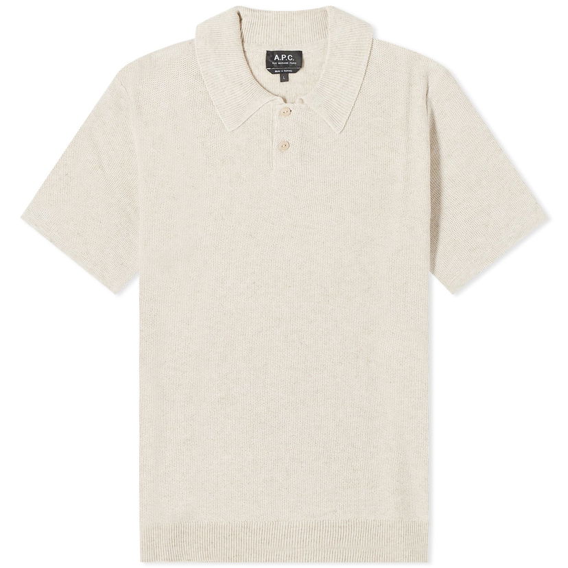 Poolopaita A.P.C. Jay Knit Polo Tee Beige | VIAJC-H23315-BAA