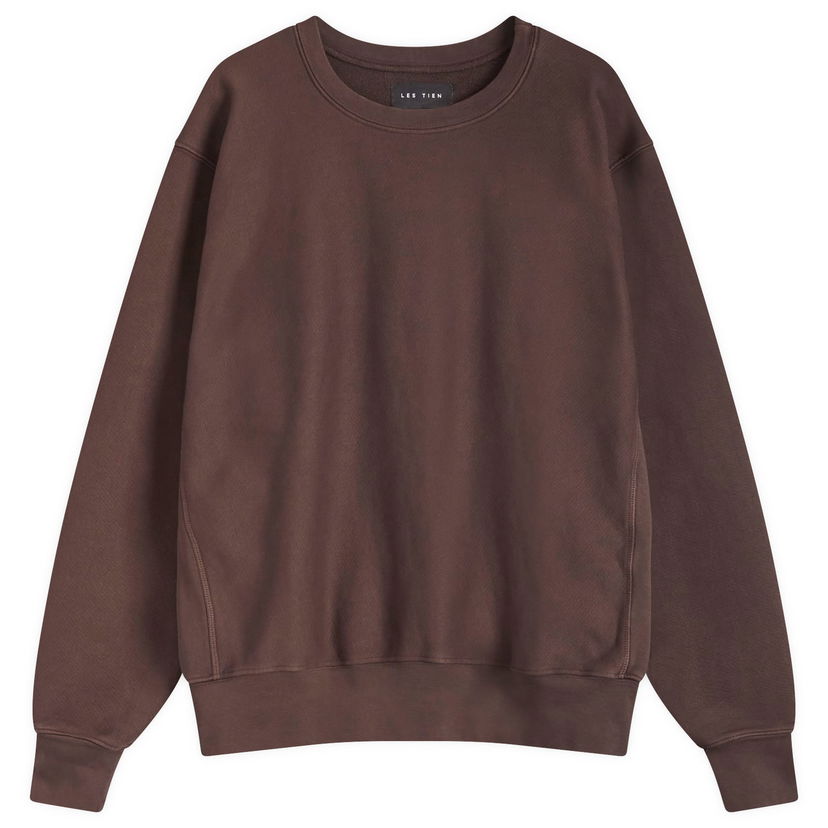 Huppari LES TIEN Heavyweight Crop Crew Sweat Ruskea | CF-1003-PD-WBN