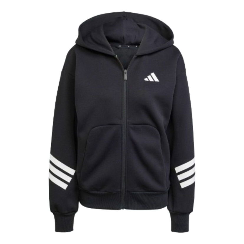 Huppari adidas Originals Future Icons 3-Stripes Full-Zip Hoodie Musta | JE0171
