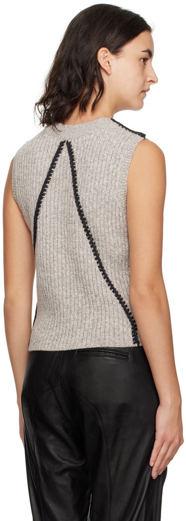 Villapaita rag & bone Ingrid Knit Vest Harmaa | WAS23F044FS44, 2