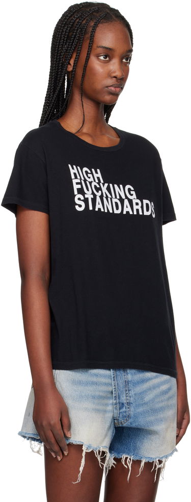 Crop top R13 R13 High F Standards T-Shirt Musta | R13WK001-K117A, 1