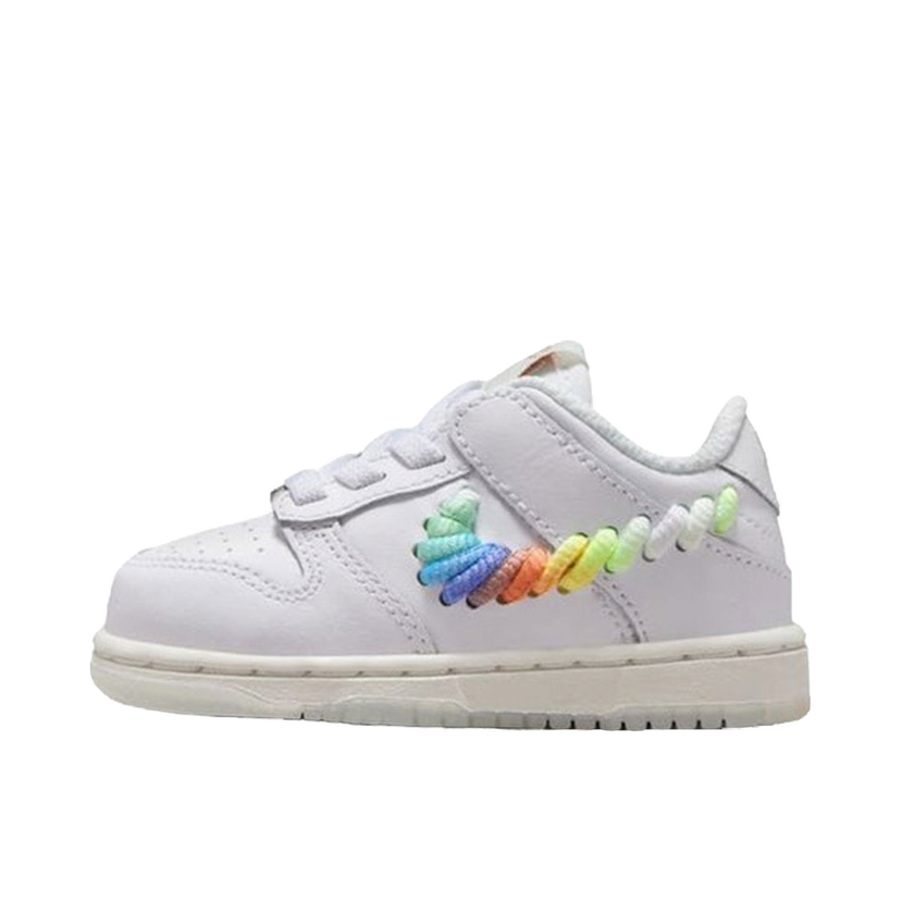 Tennarit ja kengät Nike Dunk Low SE Rainbow Lace Swoosh (TD) Valkoinen | FQ1924-100