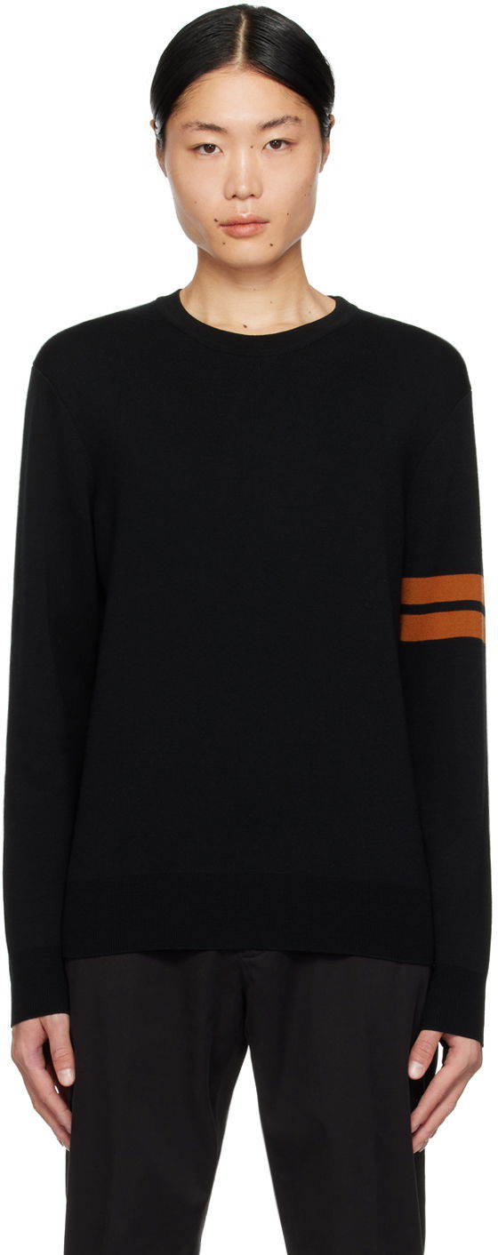 Villapaita ZEGNA Striped Sweater Musta | E8M91-110