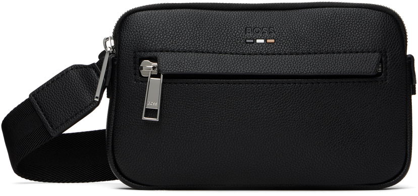 Olkalaukku BOSS Pebble-Grained Faux-Leather Bag Musta | 50548031
