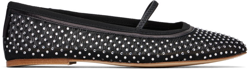 Mekko A.P.C. A.P.C. Swan Crystal-Embellished Ballerina Flats Musta | PAAGG-F53295