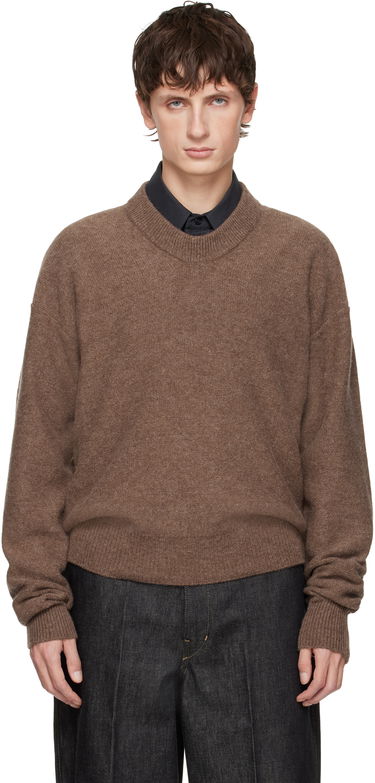Villapaita LEMAIRE Boxy Crewneck Sweater Ruskea | TO1417 LK107, 0