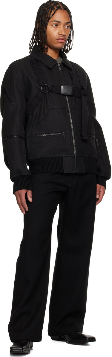 Housut Rick Owens Concordians Geth Wide-leg Twill Trousers Musta | RU02E1333 WD, 3