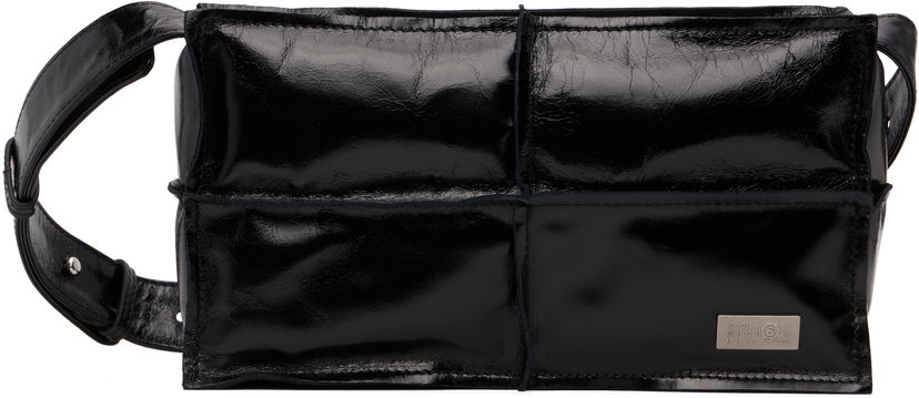 Olkalaukku Maison Margiela MM6 Maison Margiela Mini Wrinkled Leather Bag Musta | SB5WD0031 P8490