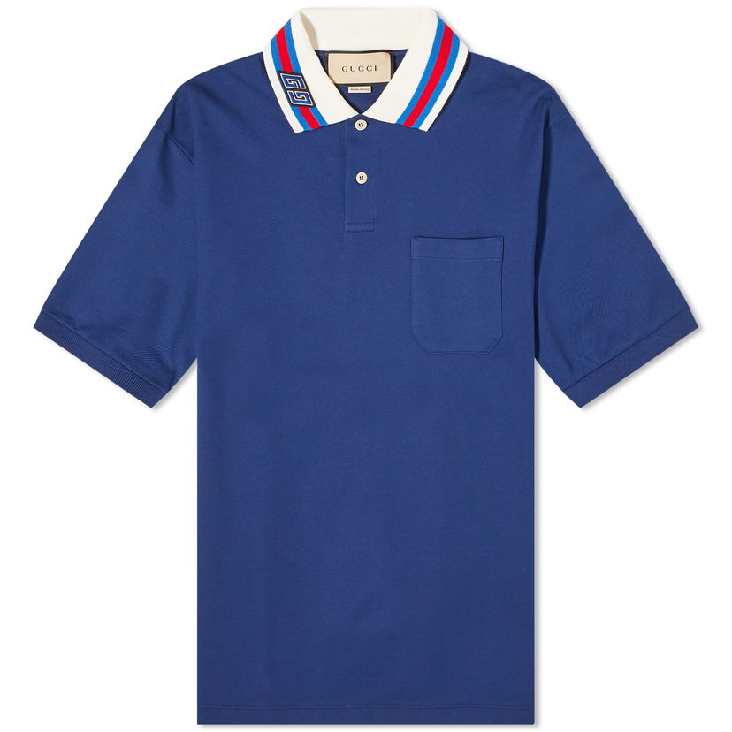 Poolopaita Gucci Collar Logo Polo Shirt Sininen | 768630-XJF45-4030