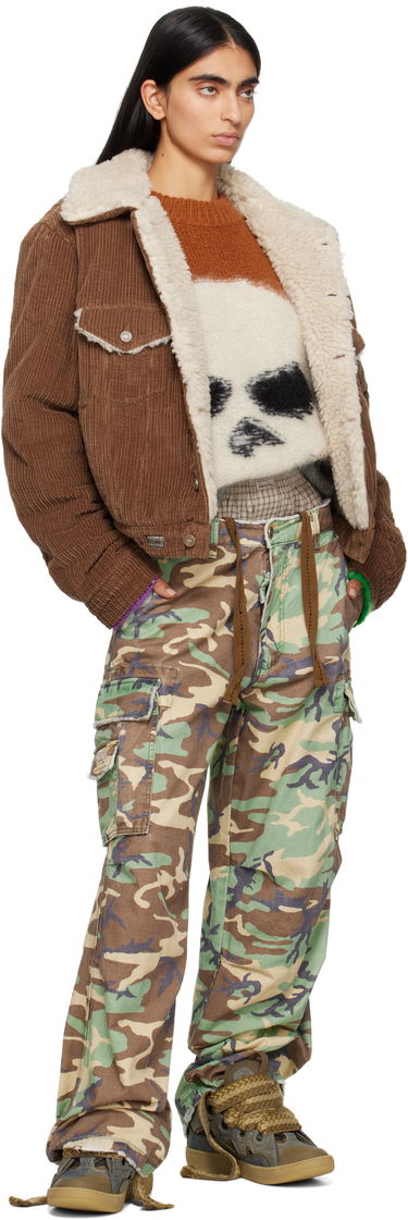 Takki ERL Sherpa Corduroy Trucker Jacket Ruskea | ERL09J003, 4
