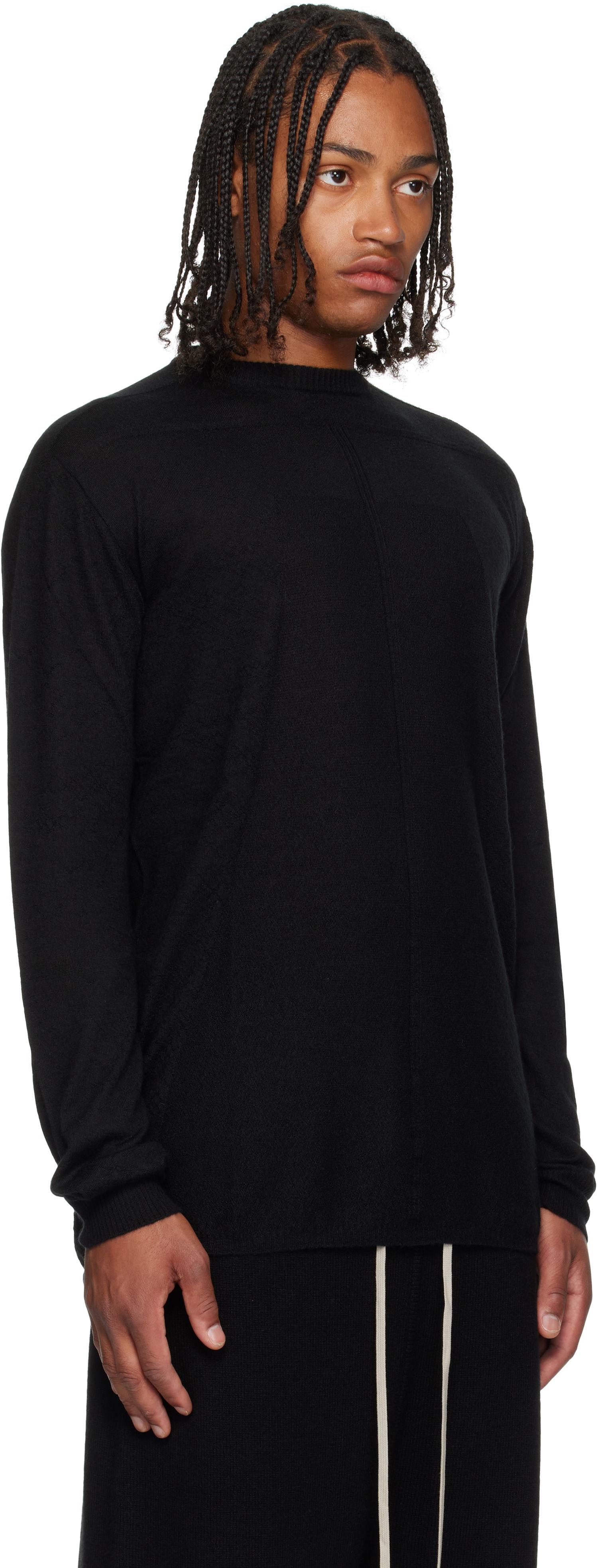 Villapaita Rick Owens Rick Owens Concordians Oversized Level Sweater Musta | RU02E1627 WSL, 1