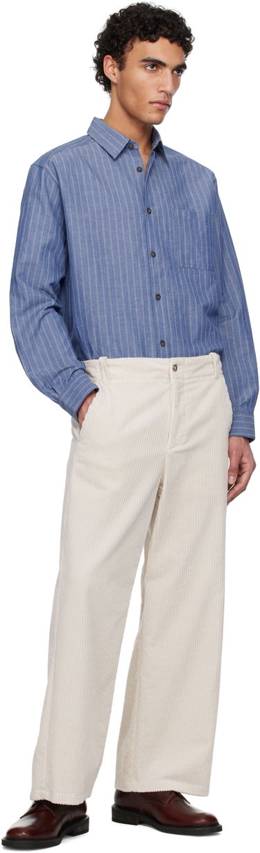 Paita A.P.C. A.P.C. Striped Button-Down Shirt Sininen | COHFW-H12532, 4