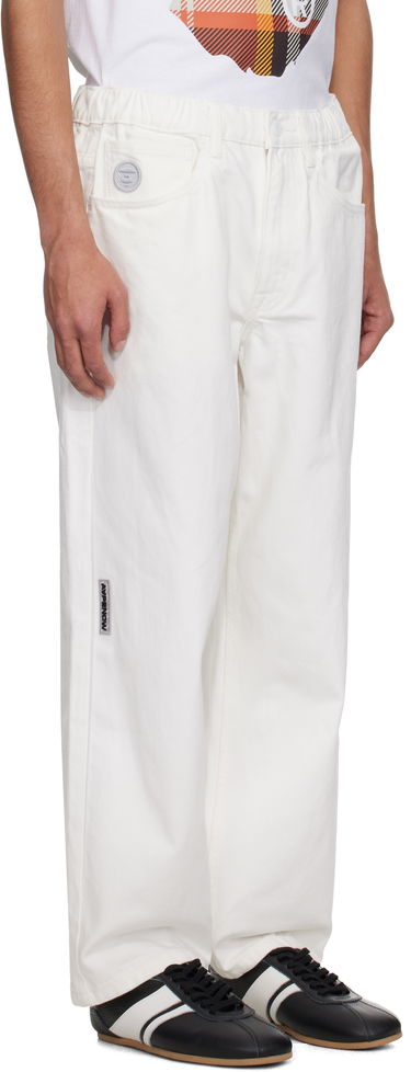 Housut AAPE by A Bathing Ape AAPE by A Bathing Ape 'AAPE Now' Moonface Logo Jeans Valkoinen | AAPPTMB662XAOWHX, 1