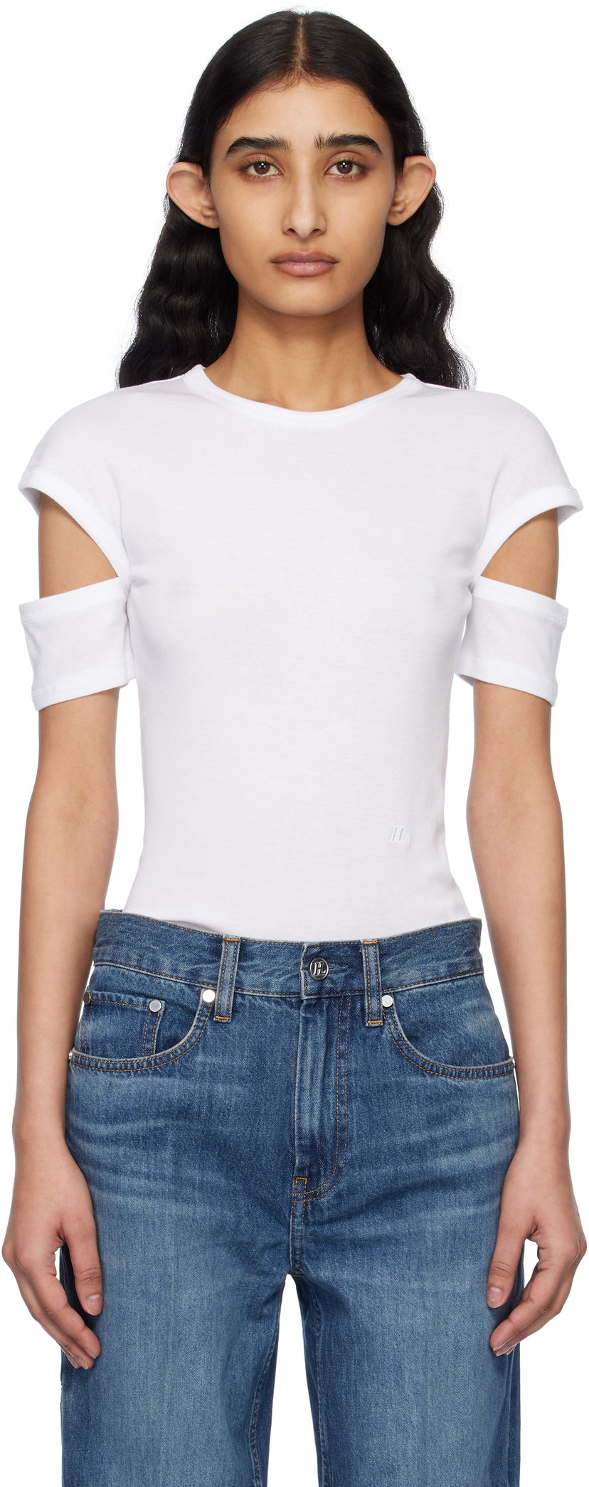 T-paita Helmut Lang Helmut Lang Slim Logo T-Shirt Valkoinen | O09HW504