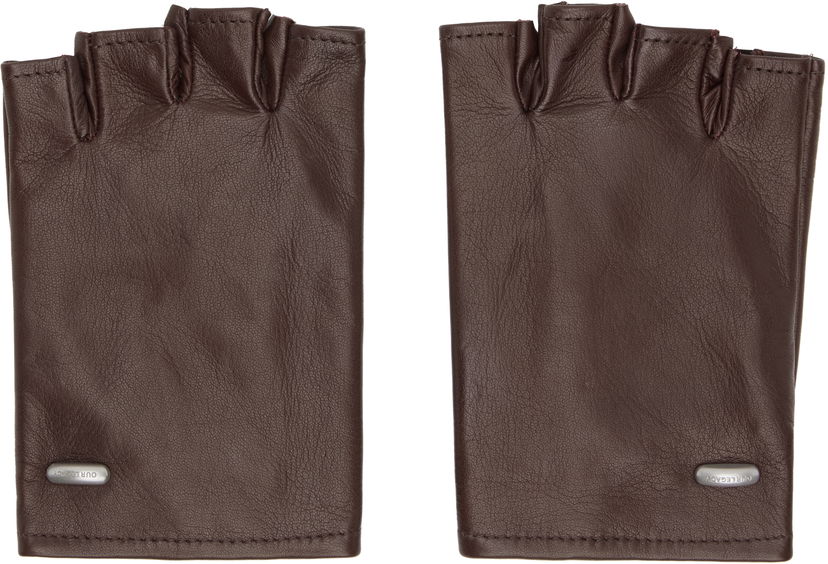 Käsineet OUR LEGACY Leather Fingerless Biker Gloves Ruskea | A4258BC