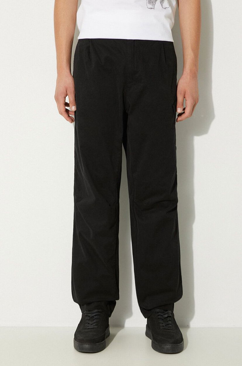 Housut C.P. Company Loose Chino Pants Musta | 17CMPA110A005529G