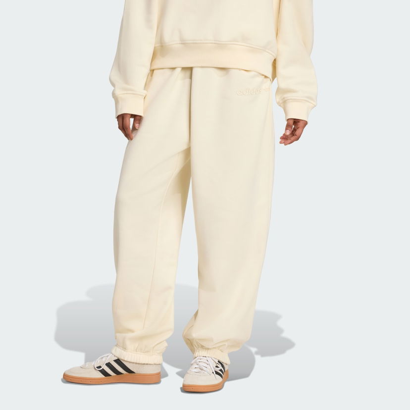 Verryttelyhousut adidas Performance Essentials Linear Oversized Joggers Beige | JX3142
