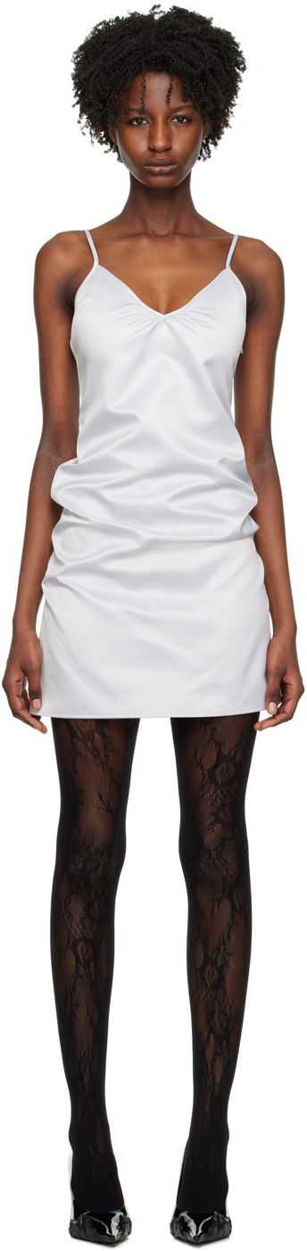 Mekko We11done We11done Draped Slip Mini Dress Harmaa | WD-OP1-23-124-W-SV