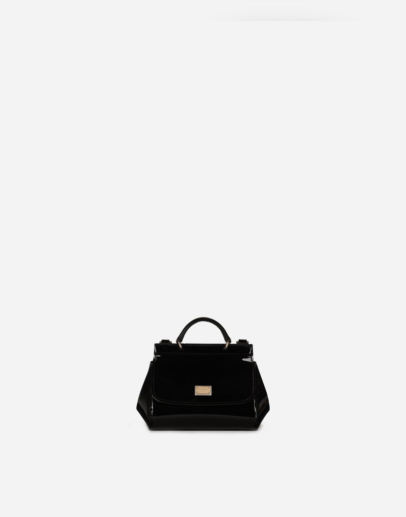 Käsilaukku Dolce & Gabbana Dolce & Gabbana Mini Sicily Patent Leather Bag Musta | EB0003A106780999