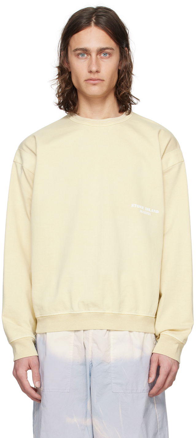 Huppari Stone Island Beige Crewneck Sweatshirt Beige | 8015614X2
