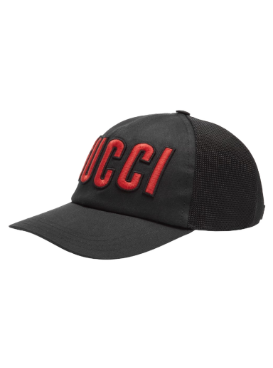 Korkki Gucci Logo Mesh Back Cap Musta | 701324-4HAOY-1060