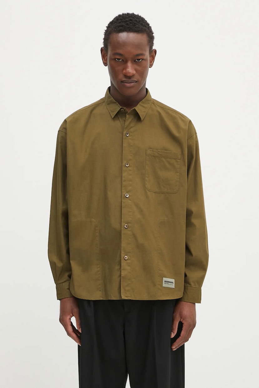 Paita Neighborhood NEIGHBORHOOD Plain Shirt Ls Regular Fit Button-Down Vihreä | 242SPNH.SHM02